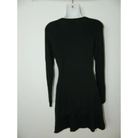 Michael Stars Dress Size X-Small Black Shantelle 100% Lambskin‎ Leather and Knit - Picture 4 of 10